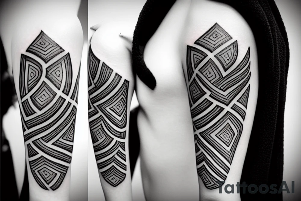 fine line geometric black and gray tattoo tattoo idea