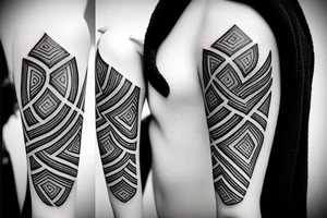 fine line geometric black and gray tattoo tattoo idea