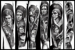 star wars black and gray tattoo tattoo idea