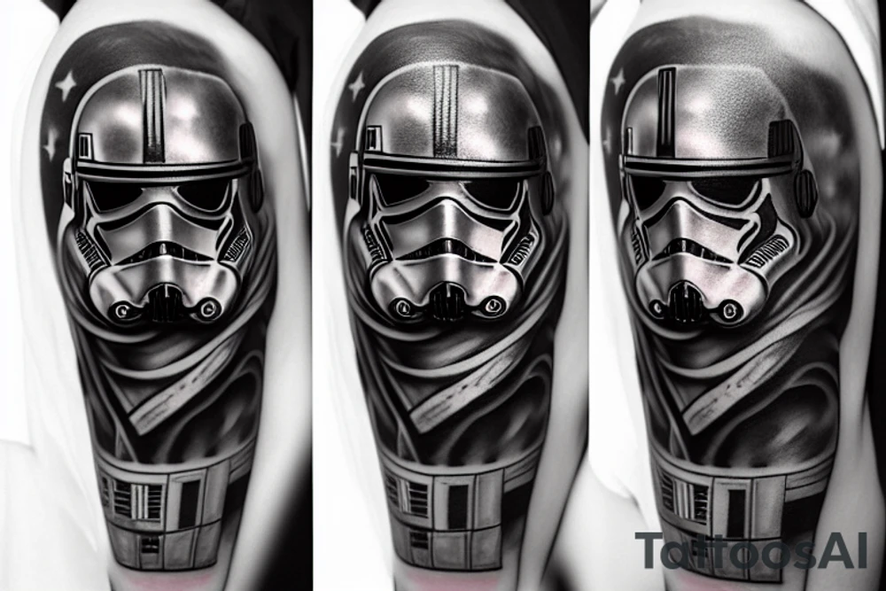 star wars black and gray tattoo tattoo idea