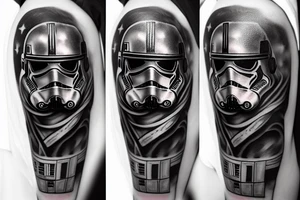star wars black and gray tattoo tattoo idea