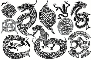 Celtic symbols, dragon tattoo idea