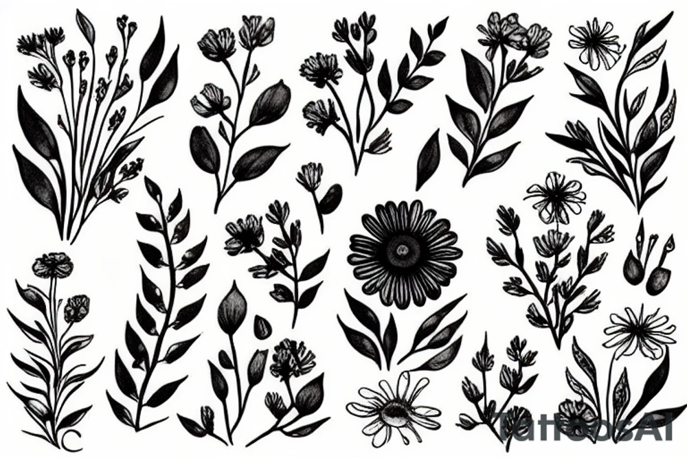 Wildflowers tattoo idea