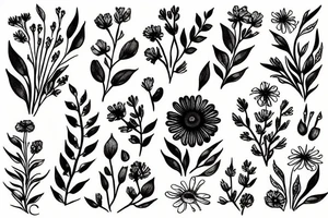 Wildflowers tattoo idea