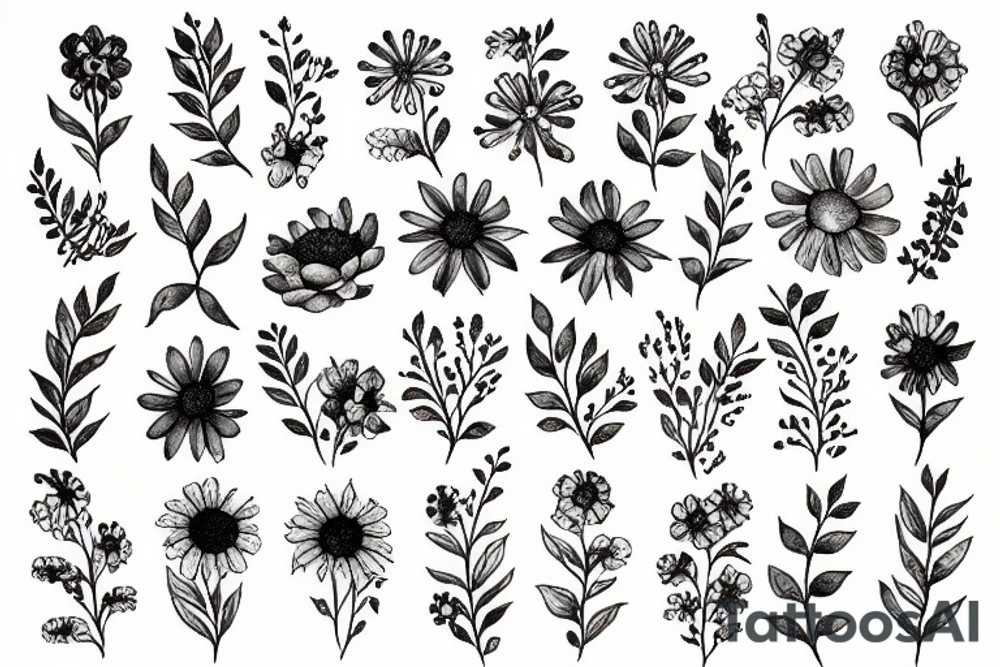 Wildflowers tattoo idea