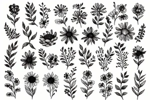 Wildflowers tattoo idea