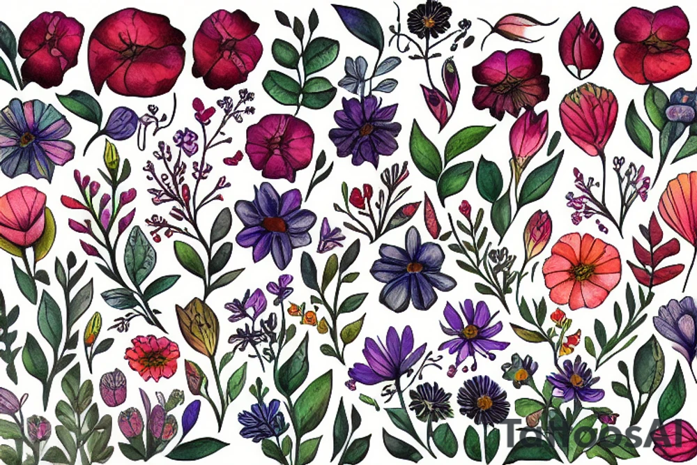 Wildflowers tattoo idea
