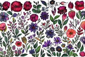 Wildflowers tattoo idea