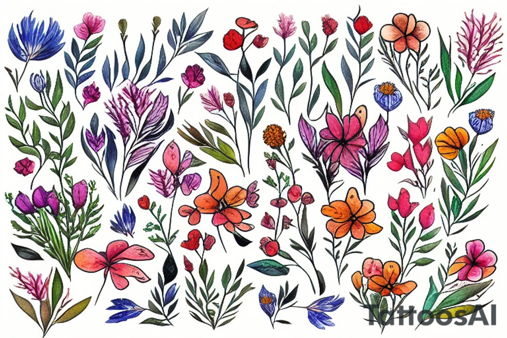 Wildflowers tattoo idea