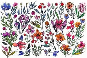 Wildflowers tattoo idea