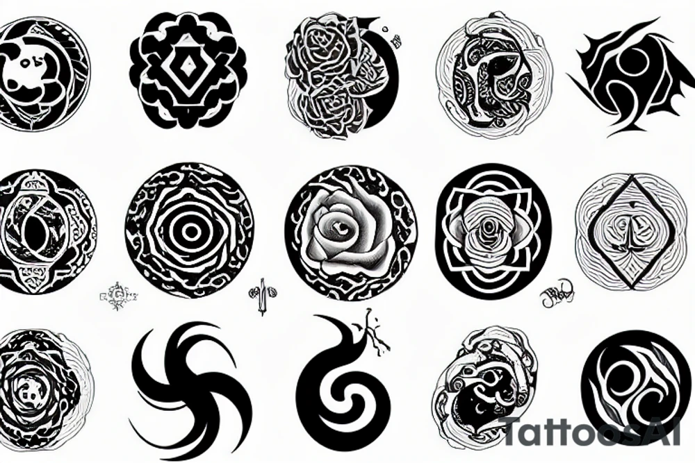 Combination of Earth and Yin Yang tattoo idea