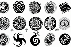 Combination of Earth and Yin Yang tattoo idea