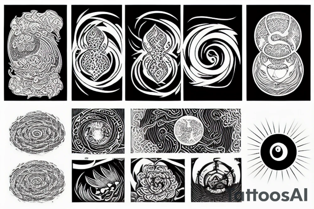 Earth and Yin Yang tattoo idea
