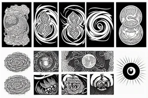 Earth and Yin Yang tattoo idea