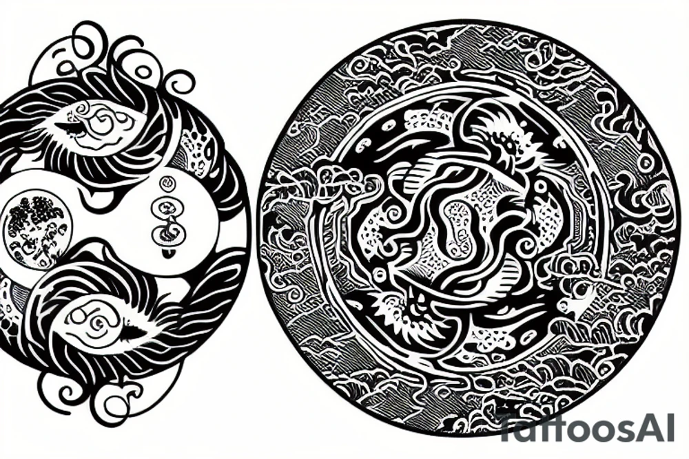 Sun Yin Yang tattoo idea