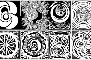 Sun Yin Yang tattoo idea