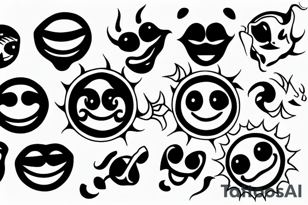 Sun Smiley tattoo idea
