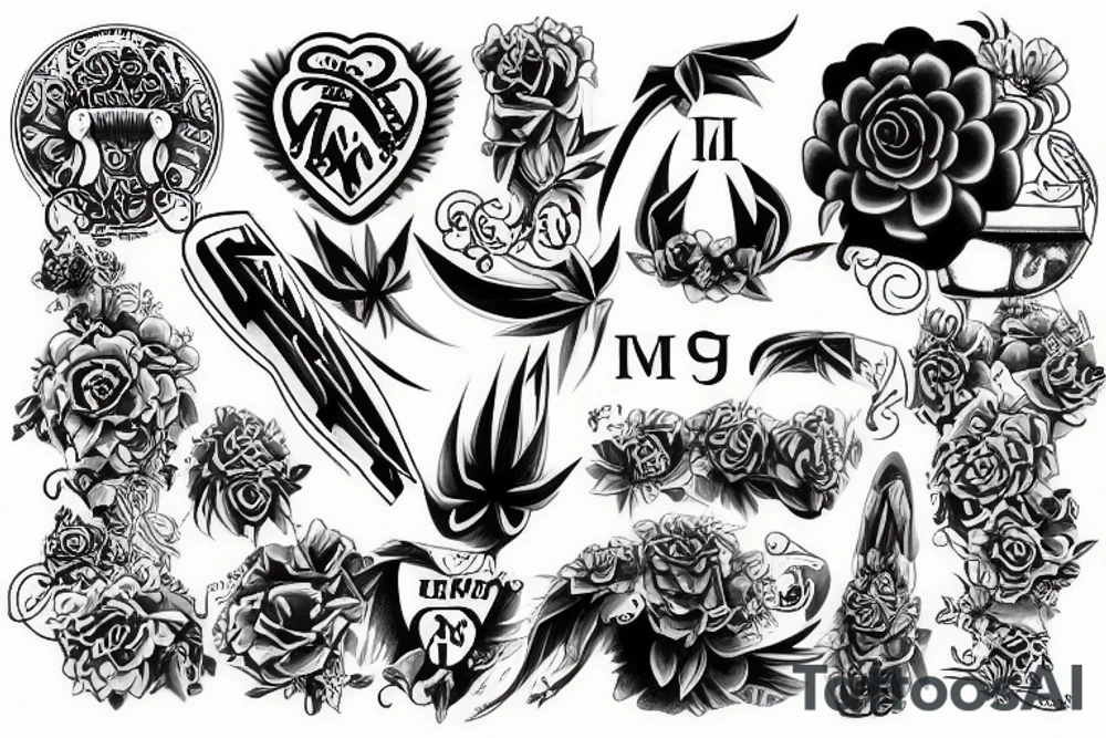 It is currently the initials JDM tattoo idea
