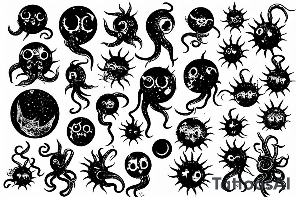 cosmic horror, tentacles holding sun tattoo idea cosmic horror, tentacles holding sun tattoo idea
