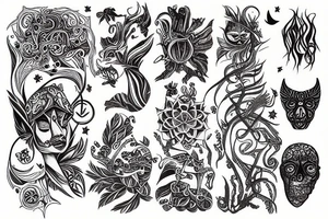 psychedelic sleeve tattoo idea