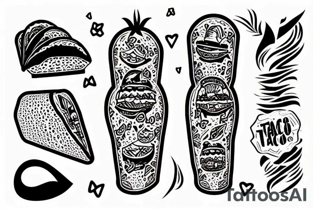 taco sleeve tattoo idea