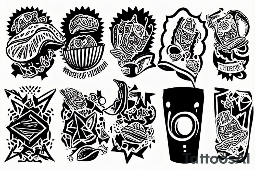 taco sleeve tattoo idea