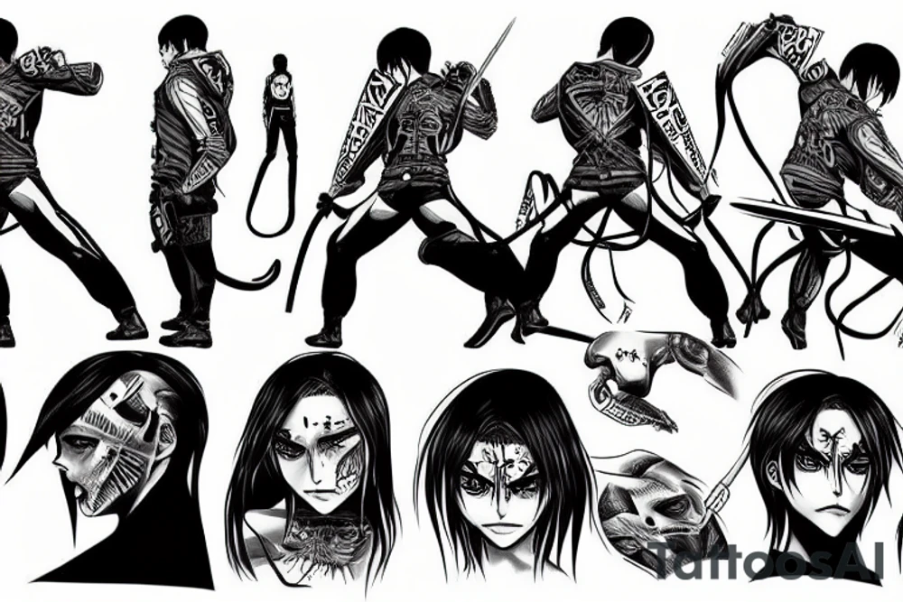Eren Jaeger qui se change en titan tattoo idea