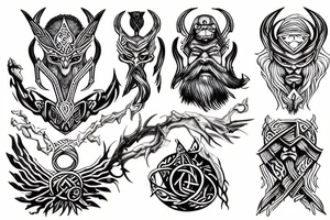 Rune sketch odin tattoo idea