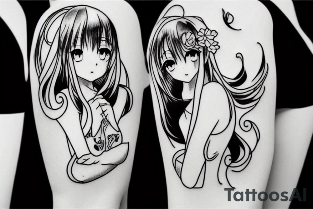 Anime girl tattoo idea