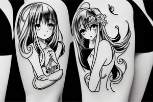 Anime girl tattoo idea