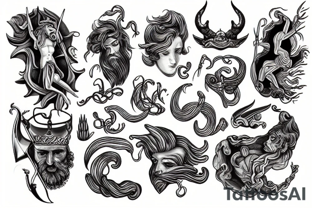 poseidon tattoo idea