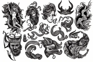 poseidon tattoo idea