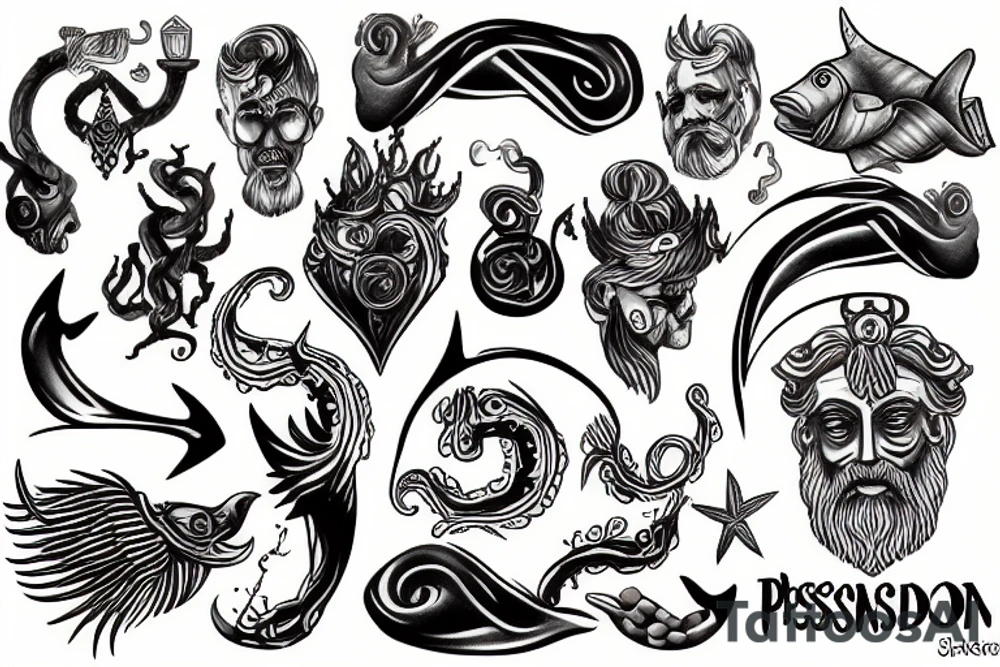 poseidon tattoo idea