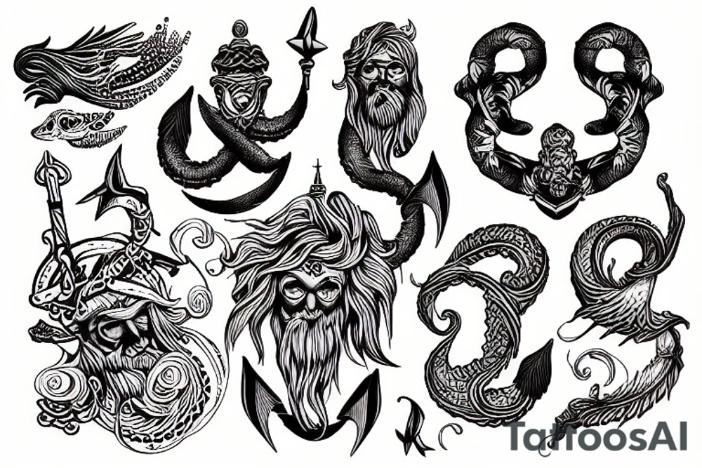 poseidon tattoo idea