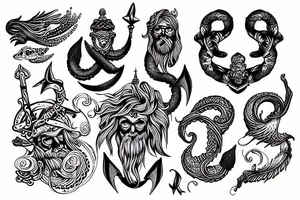 poseidon tattoo idea