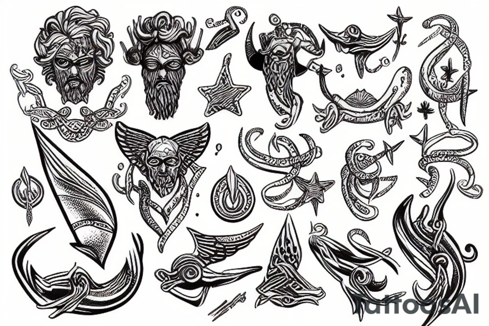 poseidon tattoo idea