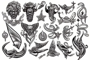poseidon tattoo idea