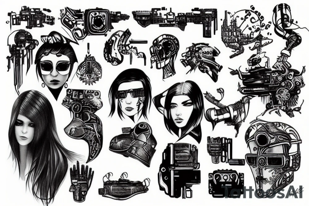 Cyberpunk tattoo idea