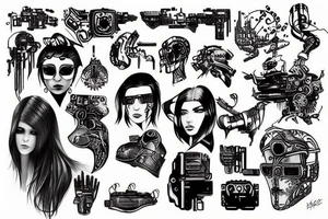 Cyberpunk tattoo idea