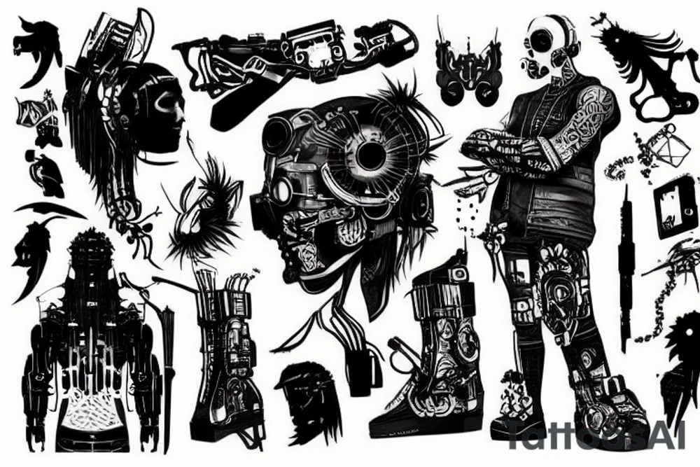 Cyberpunk tattoo idea
