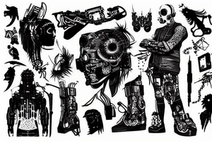 Cyberpunk tattoo idea