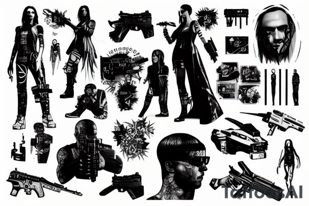 Cyberpunk 2077 tattoo idea