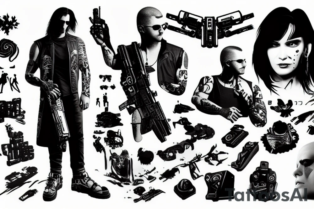 Cyberpunk 2077 tattoo idea