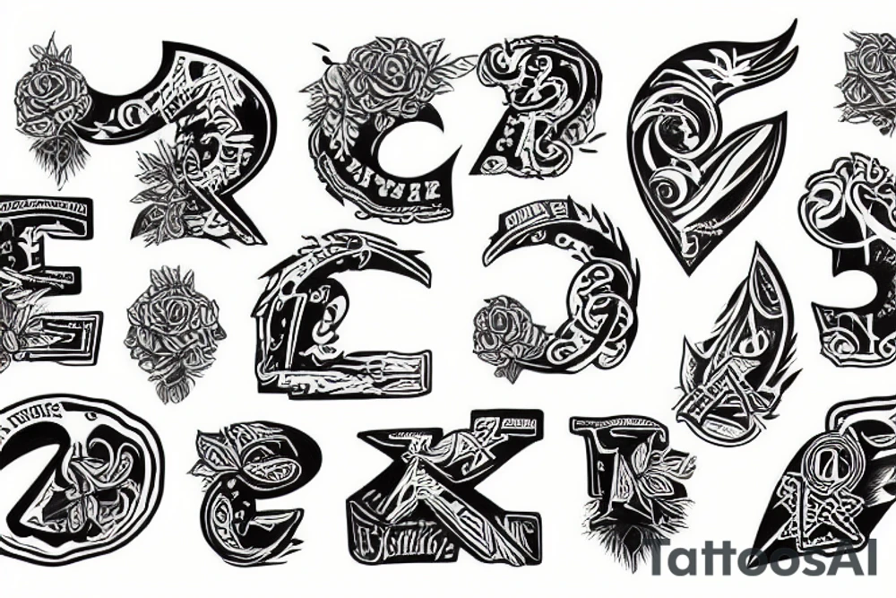 The letters ASP tattoo idea