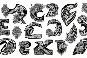 The letters ASP tattoo idea
