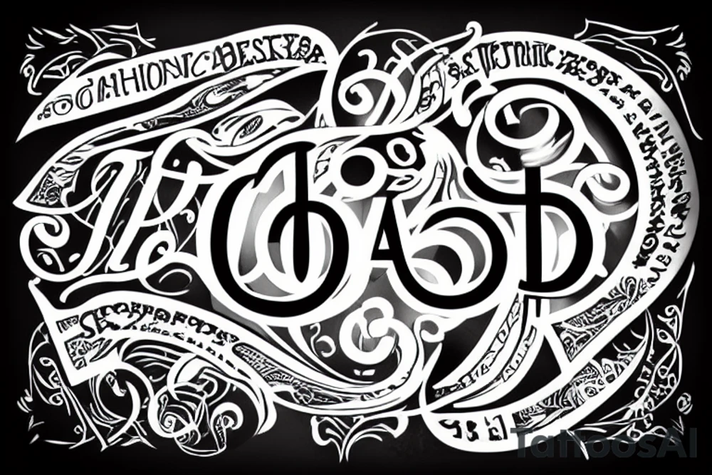 Alphabet tattoo idea