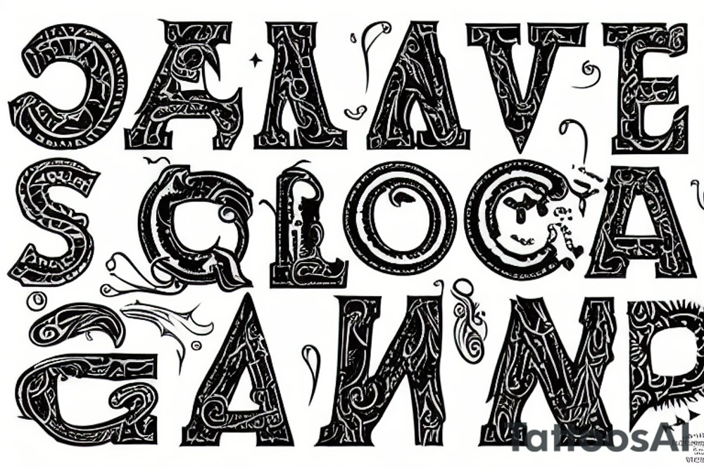 Alphabet tattoo idea