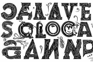Alphabet tattoo idea