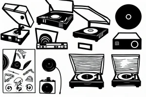 Record player tattoo idea