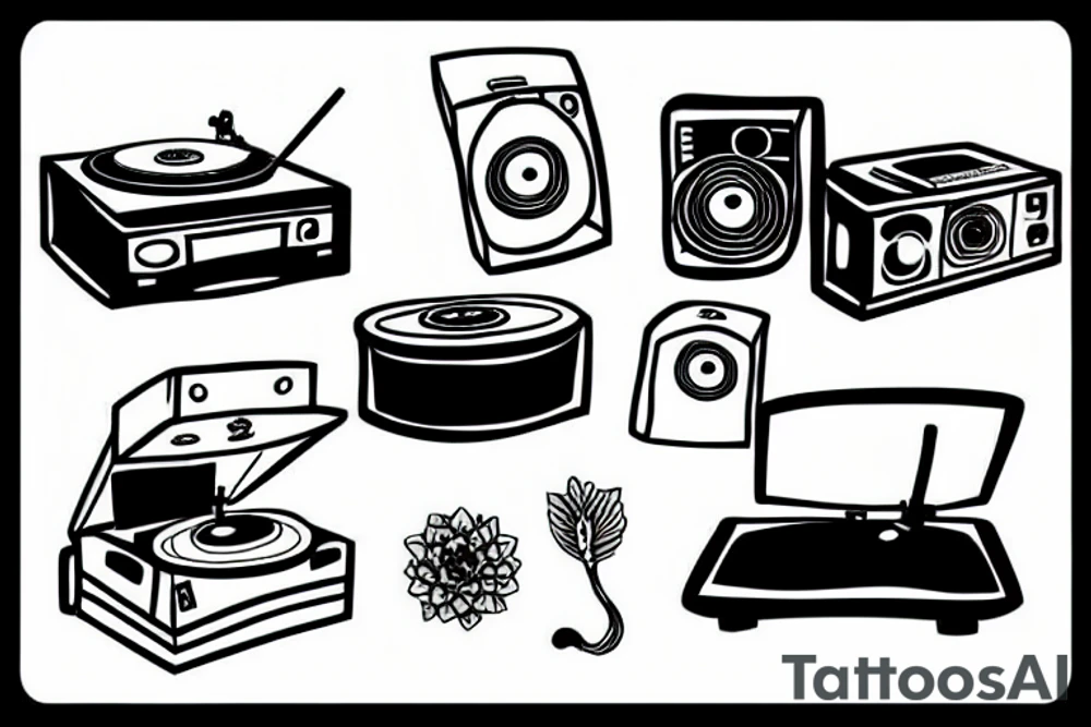 Record player tattoo idea